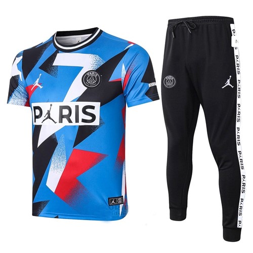 Trainingsshirt Paris Saint Germain Komplett Set 2020-21 Blau Fussballtrikots Günstig